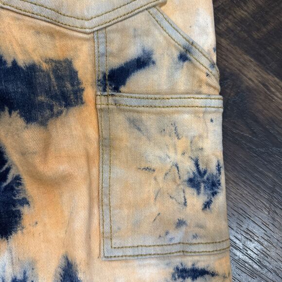 Valabasas Jeans Mens 29 Orange Bleach Wash Flared Leg Mid Rise Stretch Denim - Picture 4 of 13